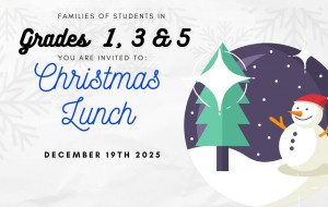 Christmas lunch December 19, 2025 for fgrades 1, 3, 5