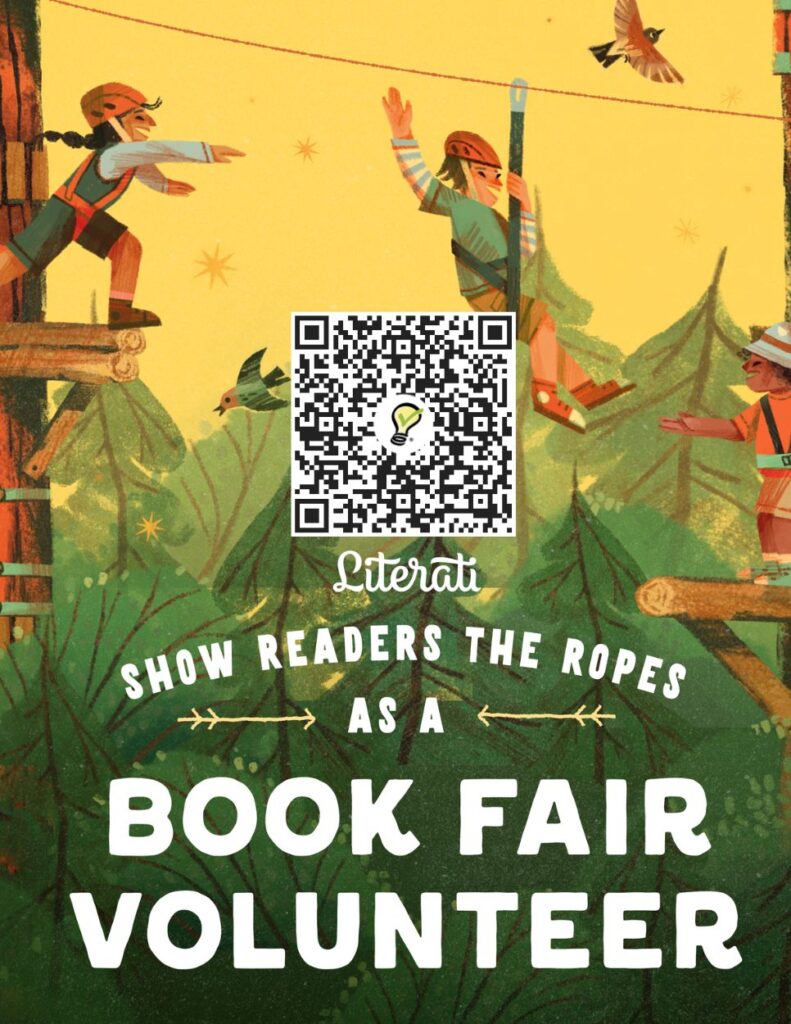 Volunteer at the Book Fair on Sign up Genius https://www.signupgenius.com/go/10C0B45ABAE28A2FCC07-65718914-2026#/
